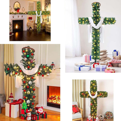 Árbol de Navidad Decorativo para Interiores con Cruz - Image 2