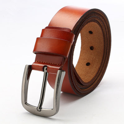 Cinturón de Cuero para Hombre con Hebilla Retro Pin - Estilo Explosivo - Image 11