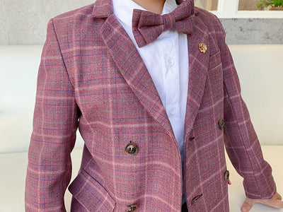 Traje Formal para Bebé Niño de Un Año con Detalles Florales - Image 8
