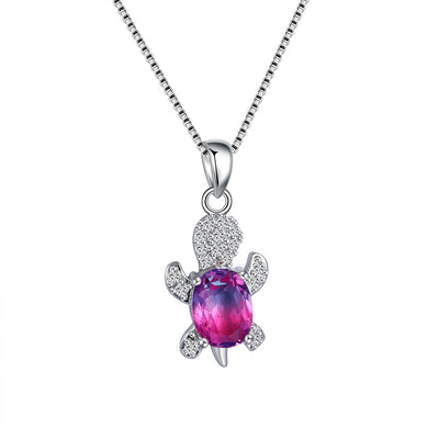 Collar de Tortuga con Turmalina Diamante Azul Verdoso - Image 15