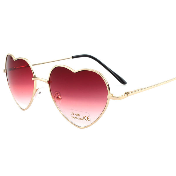 Gafas de Sol Corazón Durazno - Estilo Retro Dulce