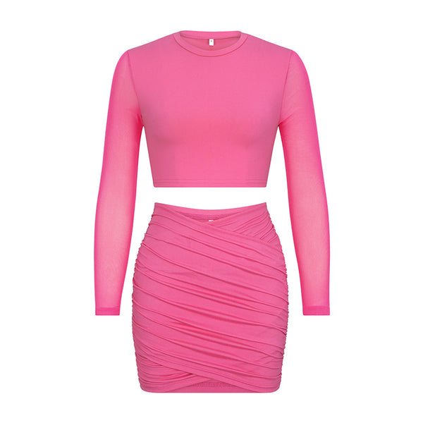 Conjunto de Dos Piezas Falda Recta Casual Elegante - Image 8