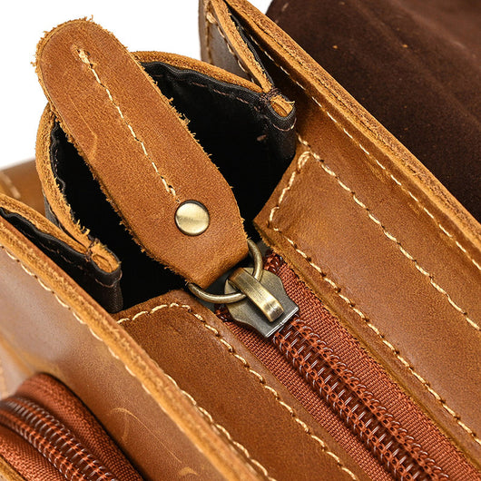 Bolso Bandolera de Cuero Genuino para Hombre - Image 32
