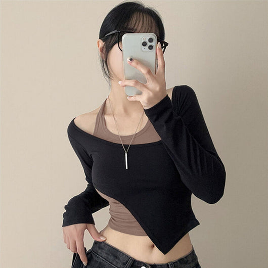 Conjunto de Dos Piezas Irregular Personalizado Estilo Hot Girl - Image 3