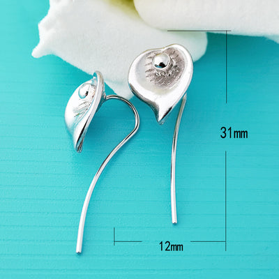 Aretes de Girasol Plateados - Image 4
