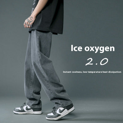 Jeans Rectos Sueltos Ligeros para Hombre - Comodidad de Verano - Image 7