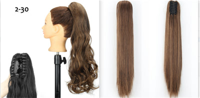 Peluca de Fibra Sintética con Clip Tipo Garra - Cabello Liso y Voluminoso - Image 36