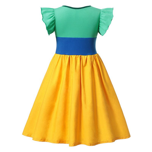 Vestido Princesa Infantil de Algodón para Niñas - Image 3