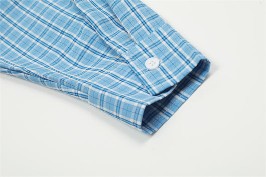 Sudadera Cuadros Holgada de Manga Larga para Hombre - Image 15