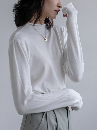 Blusa Ajustada de Cuello Alto en Punto - Image 45