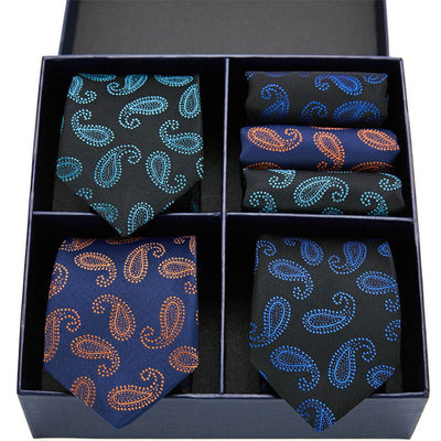 Conjunto Ejecutivo: Corbata a Rayas y Pañuelo de Bolsillo - Image 25