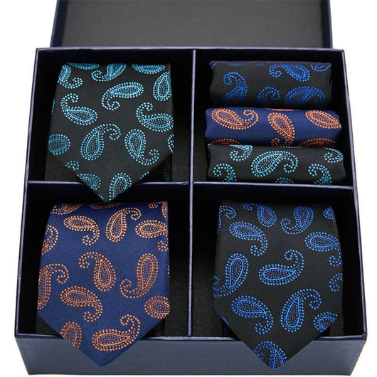Conjunto Ejecutivo: Corbata a Rayas y Pañuelo de Bolsillo - Image 25