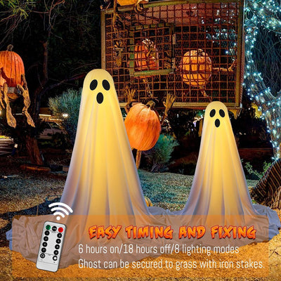 Fantasma Luminoso con Control Remoto para Decoración de Halloween - Image 5