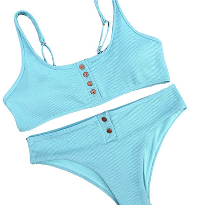Conjunto de Bikini Sexy para Mujer con Botones y Push-Up - Image 3