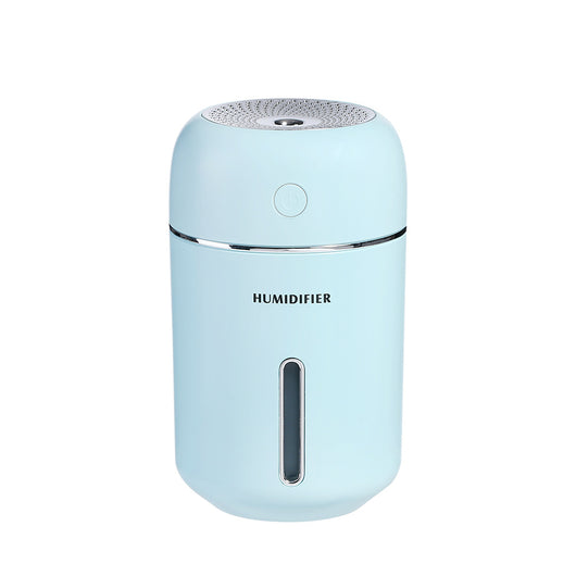 Pink USB car humidifier with a cylindrical design, silver accents, and a clear water level indicator. - Image 9