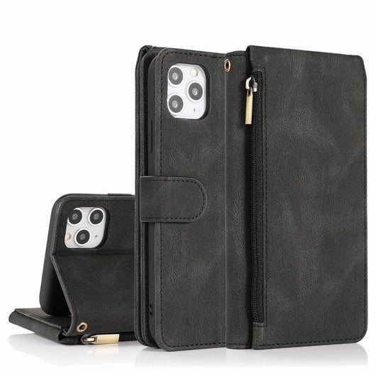 Cartera Multifuncional de Cuero con Estuche para Teléfono