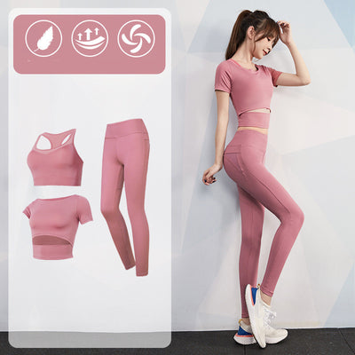 Conjunto Deportivo de 3 Piezas Ajustado de Secado Rápido para Running - Image 15