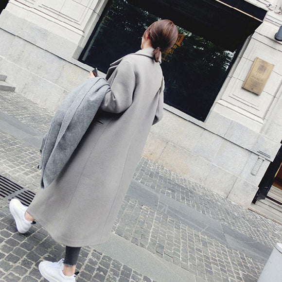 Abrigo Largo de Lana Premium