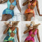 Bikini de Tres Piezas con Flecos para Mujer