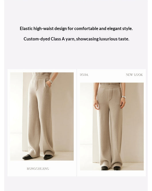 Pantalones de Cashmere Anchos de Cintura Alta - Diseño Elegante y Favorecedor - Image 22