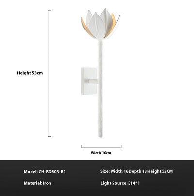 Lámpara de Pared Floral Montaje Suave para Escaleras Modernas - Image 11