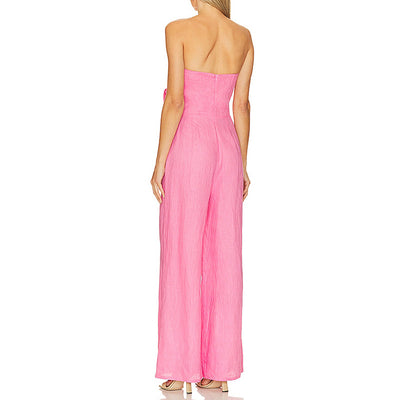 Jumpsuit Floral con Costura, Cintura Alta y Piernas Anchas Reductoras - Image 18