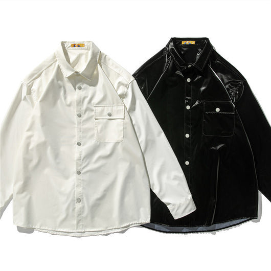 Camisa Casual Holgada con Bolsillos Laterales - Estilo Moderno - Image 8