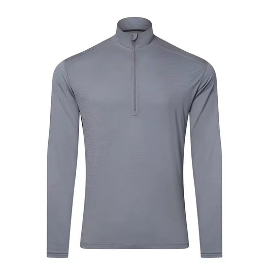 Chompa Lana Gris de Secado Rápido con Cierre Medio - Hombre Outdoor - Image 10