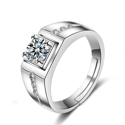 Anillo de Diamante Moissanita para Hombre - Diseño Moderno - Image 7