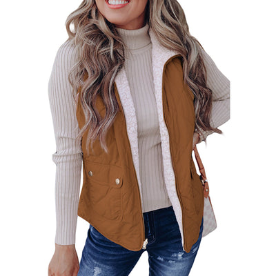 Chaleco Térmico Reversible de Color Liso para Mujer - Image 11