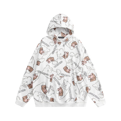 Sudadera Hoodie Estampado Oso Cartoon Hombre Tendencia Lazy Oversize - Image 4