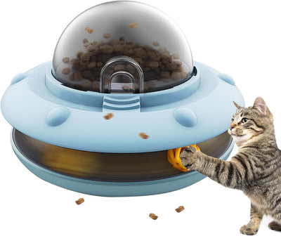 Comedero Interactivo UFO para Gatos - Juguete Educativo y Puzzle 2 en 1 - Image 7