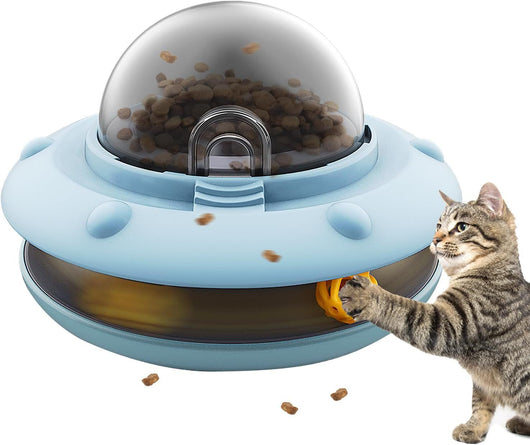Comedero Interactivo UFO para Gatos - Juguete Educativo y Puzzle 2 en 1 - Image 7