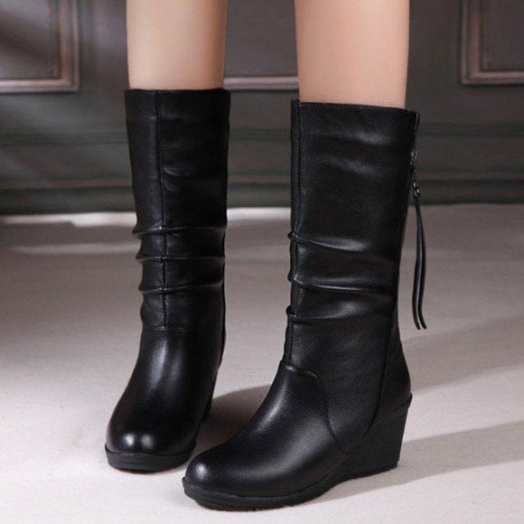 Botas Británicas de Suela Gruesa Estilo Clásico para Mujer