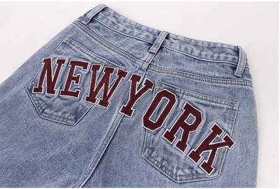 Jeans Rectos Cintura Alta Azul Claro Efecto Reductor Estilo Retro - Image 6