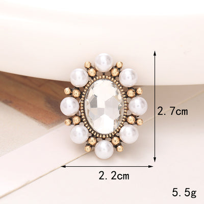 Adornos de Cristal Brillante para Zapatos - Accesorios DIY Estilo Clásico con Flor de Perla - Image 26
