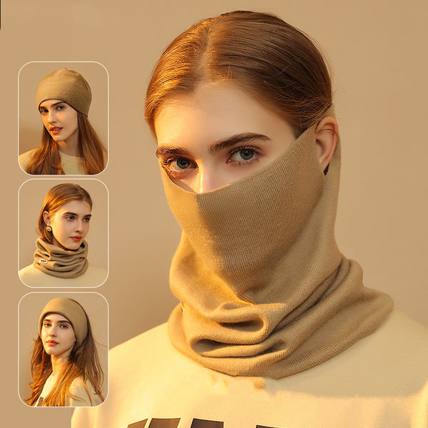 Bufanda Multifunción Invierno Cashmira Artificial 4 en 1 - Gorro, Pañuelo y Accesorio Fashion