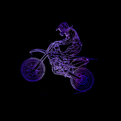 Lámpara 3D de Motocicleta con Control Remoto y 7 Colores - Image 6