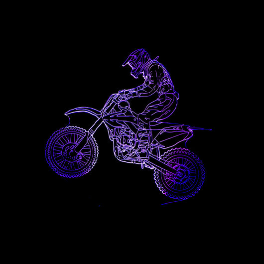 Lámpara 3D de Motocicleta con Control Remoto y 7 Colores - Image 6
