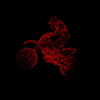 Lámpara 3D de Motocicleta con Control Remoto y 7 Colores - Image 3