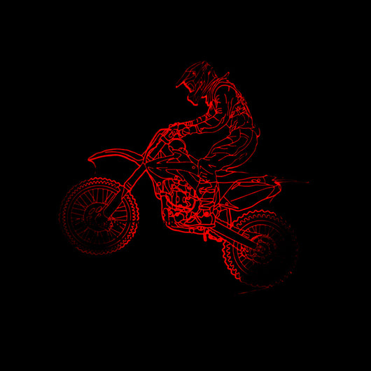 Lámpara 3D de Motocicleta con Control Remoto y 7 Colores - Image 3