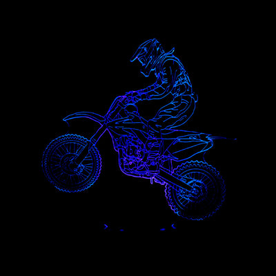 Lámpara 3D de Motocicleta con Control Remoto y 7 Colores - Image 4