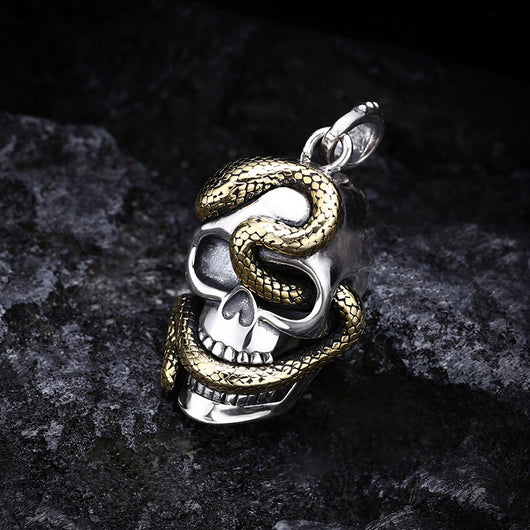 Dije Calavera Serpiente Plata Esterlina - Estilo Personalidad Masculina - Image 7