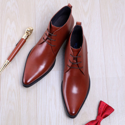 Zapatos Formales de Cuero con Punta Afilada - Estilo Británico Premium - Image 13