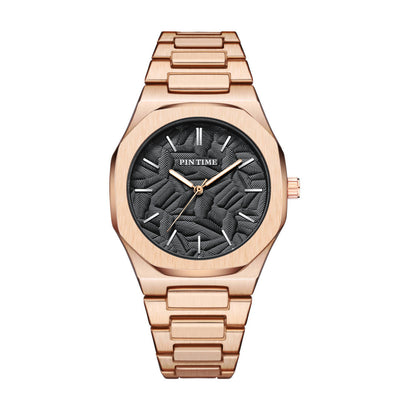 Reloj Impermeable para Hombre con Esfera Grabada en Relieve de Hoja de Palma - Image 18