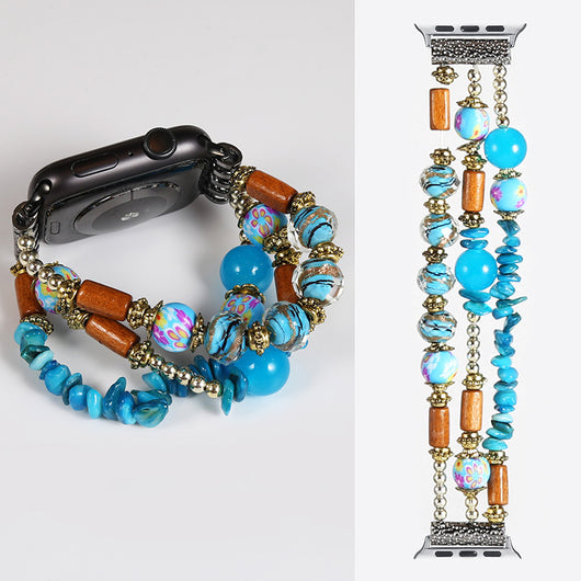 Pulsera Reloj Bohemia Artesanal con Cuentas Tejidas - Image 23