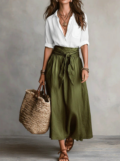 Conjunto de Falda y Blusa Casual para Mujer - Dos Piezas - Image 12