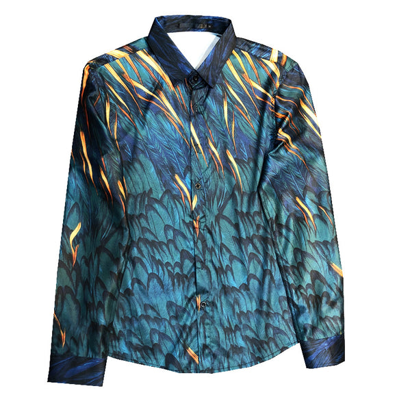 Camisa Casual Floral para Hombre - Estilo Juvenil Moderno