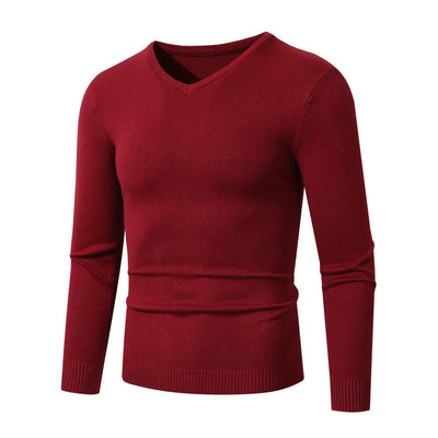 Suéter Base Layer Cuello V Manga Larga Estilo Europeo - Image 10