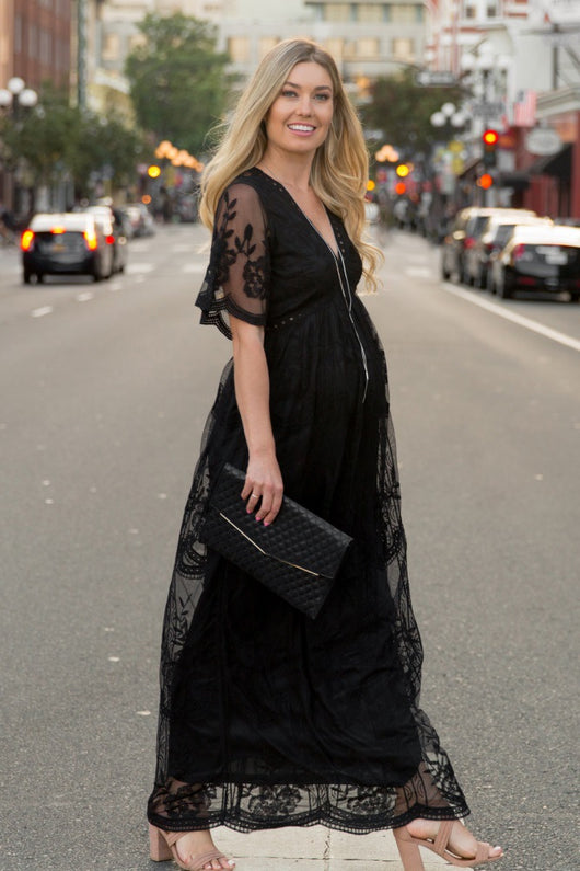 Vestido de Encaje para Sesión Fotográfica de Maternidad - Image 9